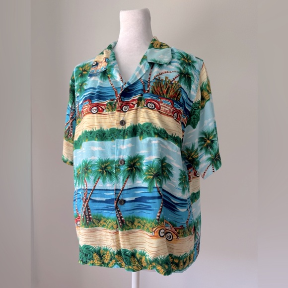 Vintage ‘90s Pineapple Connection Tropical Print Short Sleeve Hawaiian Shirt - Picture 3 of 8